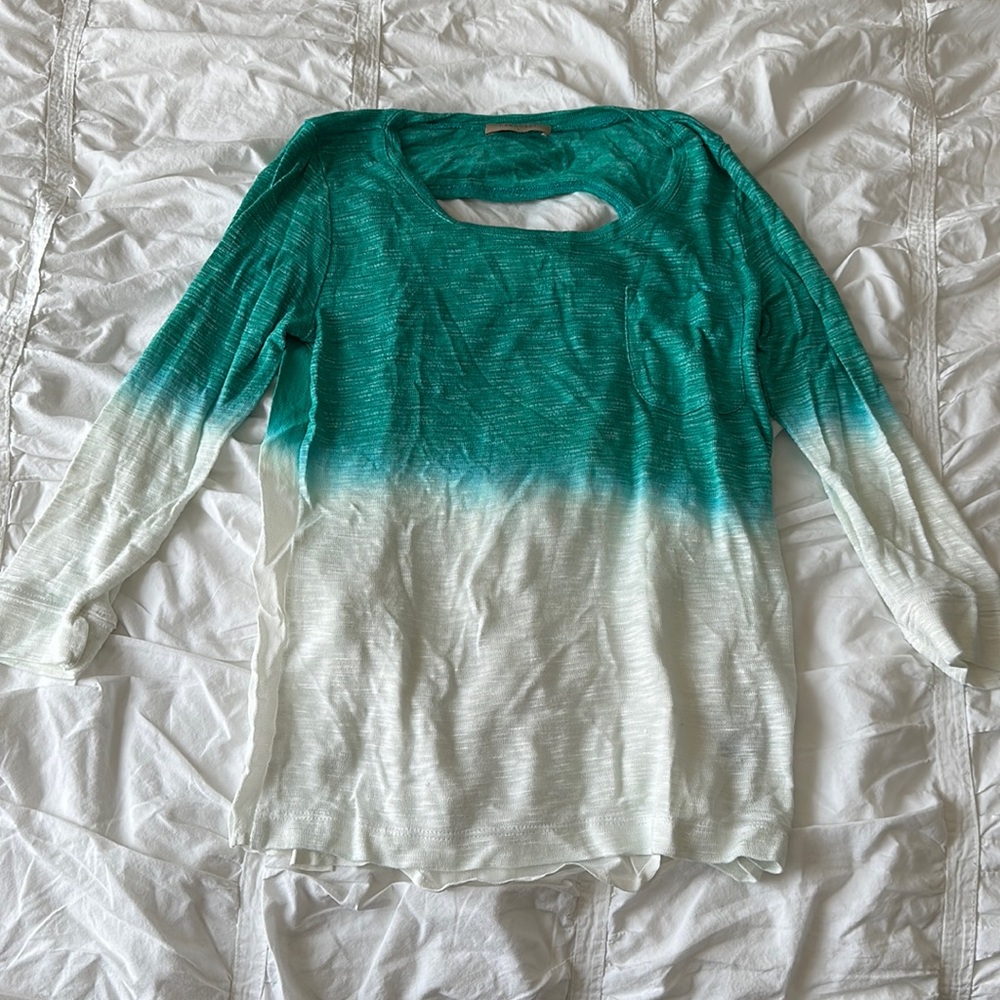 Anthropologie green top
